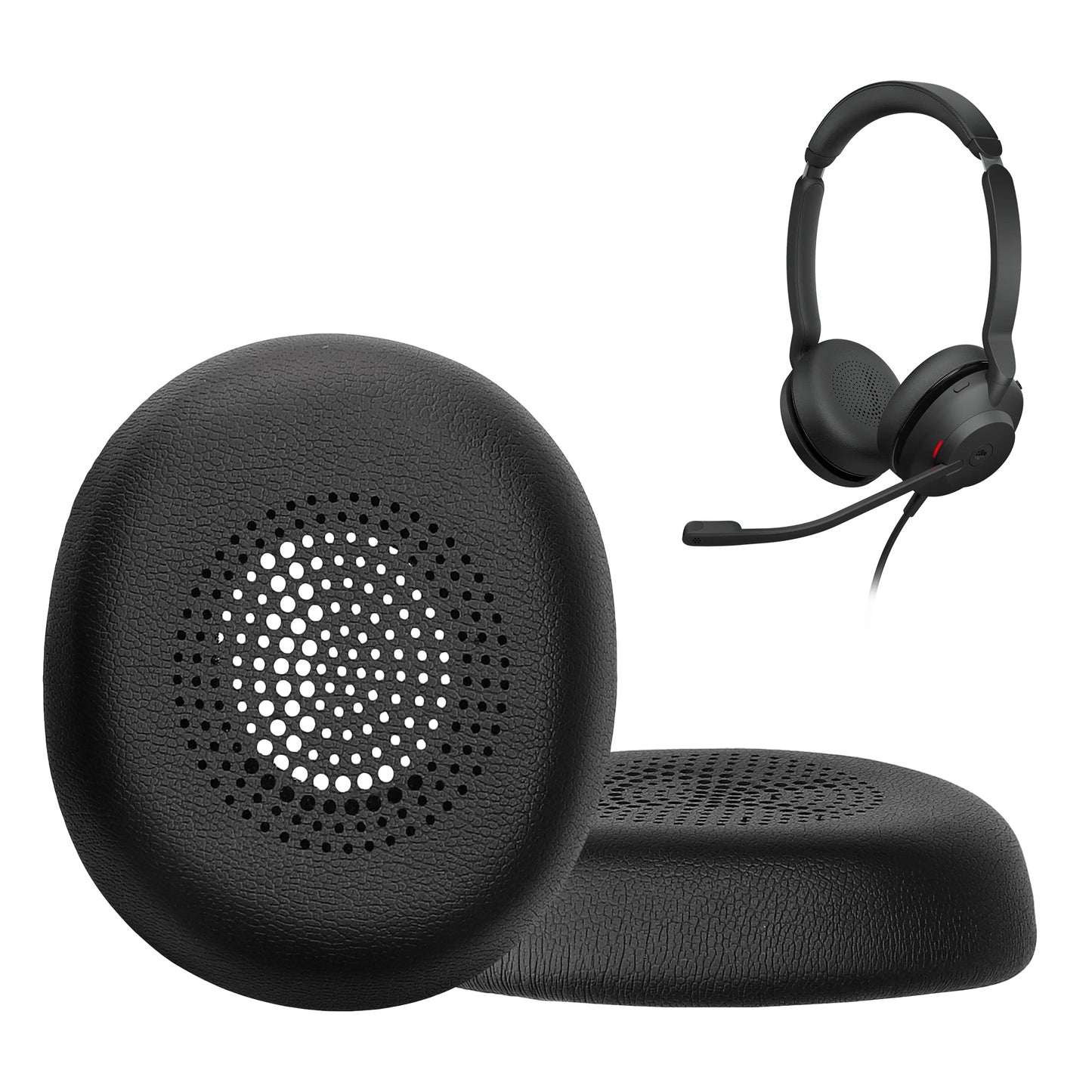 kwmobile Ohr Polster für Jabra Evolve 2 30 Ohrpolster Ersatz Ohrpolster Kopfhörer Ersatzteile Kopfhörer Ersatzpolster für Over Ear Headphones