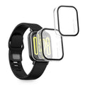kwmobile 2x Glas Hülle für Xiaomi Redmi Watch 5 Active Schutzhülle - Fullbody Fitnesstracker Case Set aus Glas - Transparent Transparent  [dsg02]
