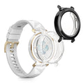 kwmobile 2x Silikon Hülle für Huami Watch GT5 Pro 42mm Schutzhülle - Fullbody Display Cover Set aus Silikon - Transparent Schwarz Transparent  [dsg01]