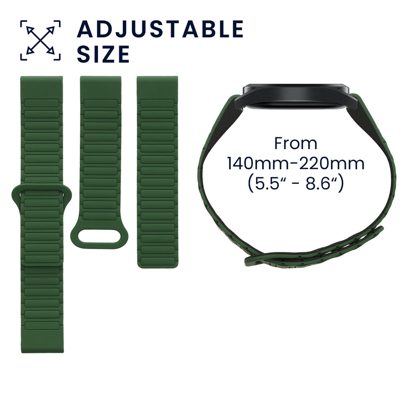 kwmobile Ersatzarmband kompatibel mit Garmin Fenix 8 51mm / Enduro 3 / Fenix 7X / 7X Pro / Instinct 2X Armband - Fitnesstracker Band mit Magnetverschluss