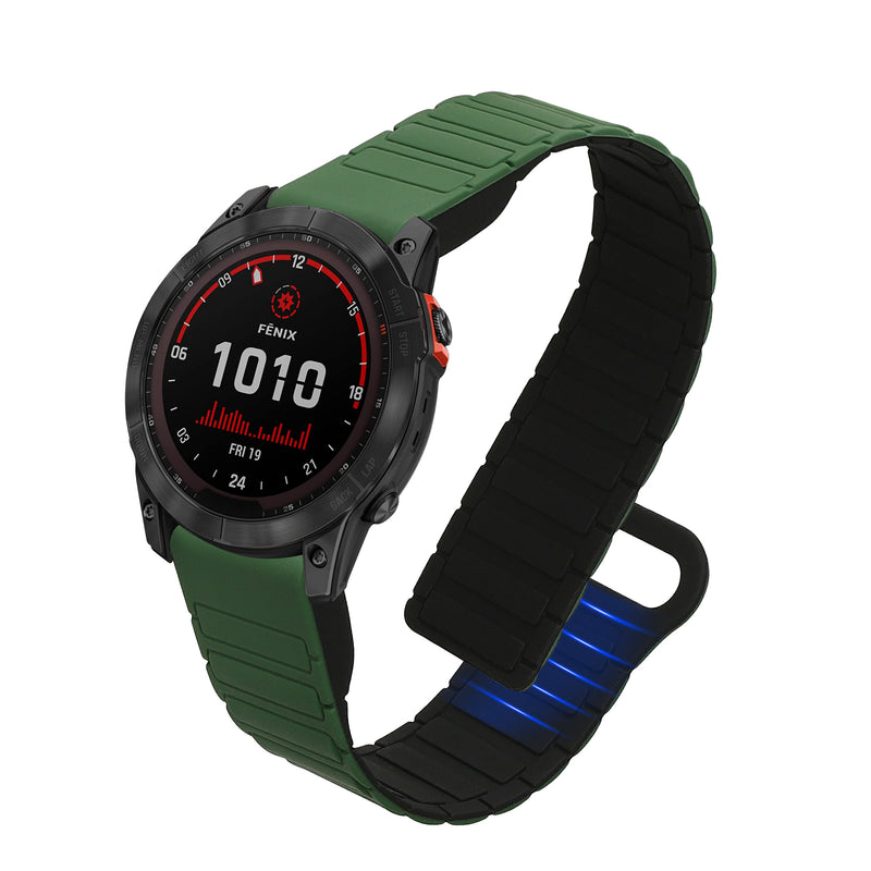 kwmobile Ersatzarmband kompatibel mit Garmin Fenix 8 51mm / Enduro 3 / Fenix 7X / 7X Pro / Instinct 2X Armband - Fitnesstracker Band mit Magnetverschluss