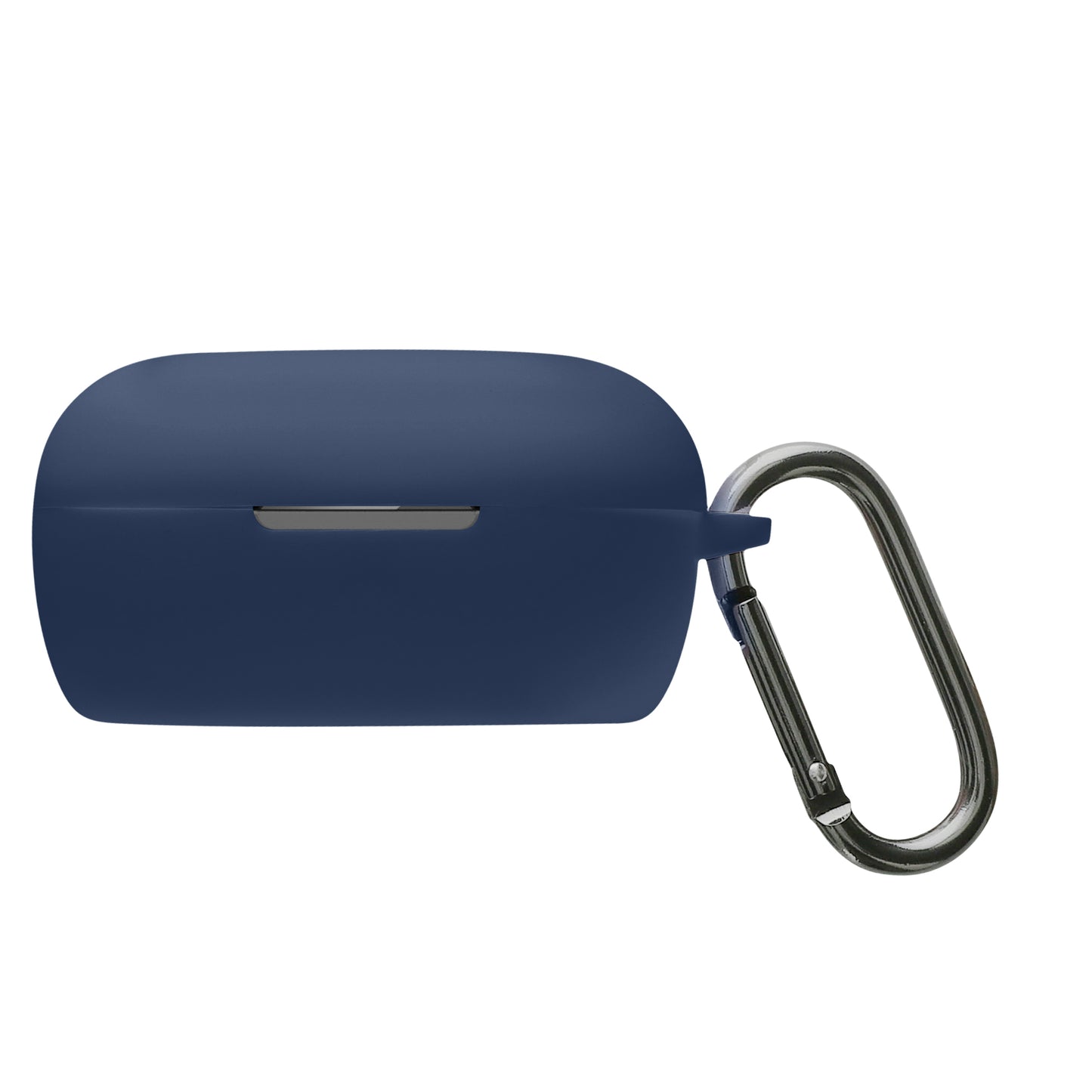 kwmobile Schutzhülle für Bose QuietComfort Earbuds Hülle - TPU Silikon Case für Kopfhörer Ladecase - stoßfestes Cover mit Karabiner - Dunkelblau Dunkelblau  