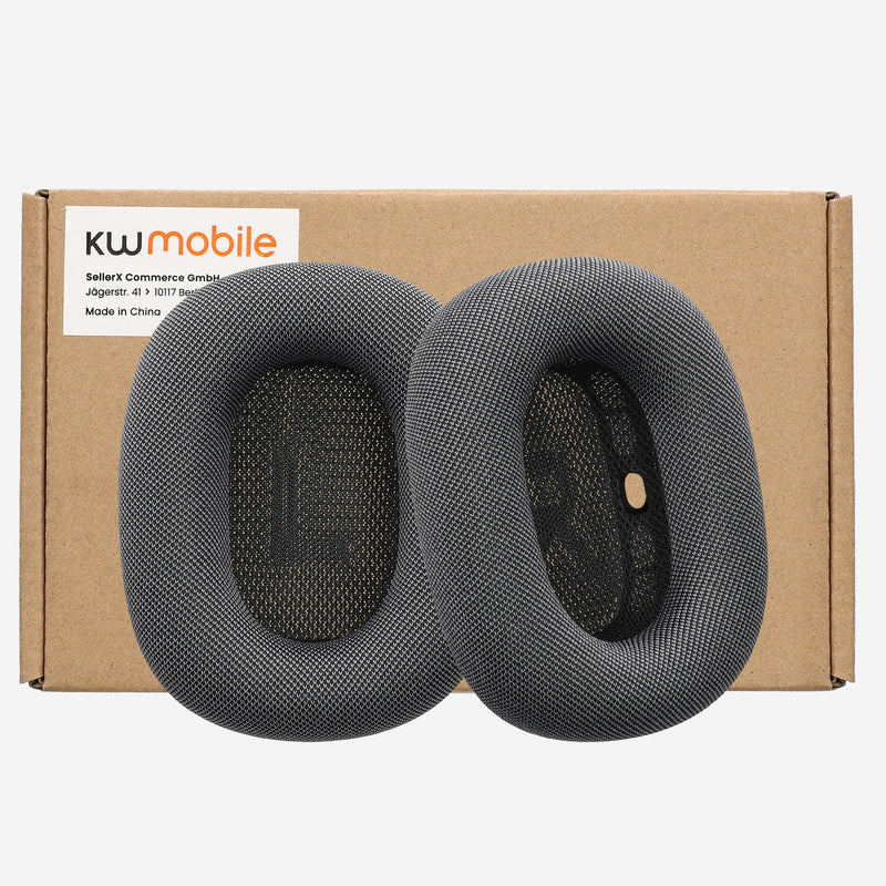 kwmobile 2x Ohrpolster für Apple AirPods Max / AirPods Max 2 Polster - Ersatz Kopfhörer Polster aus Mesh für Over Ear Headphones