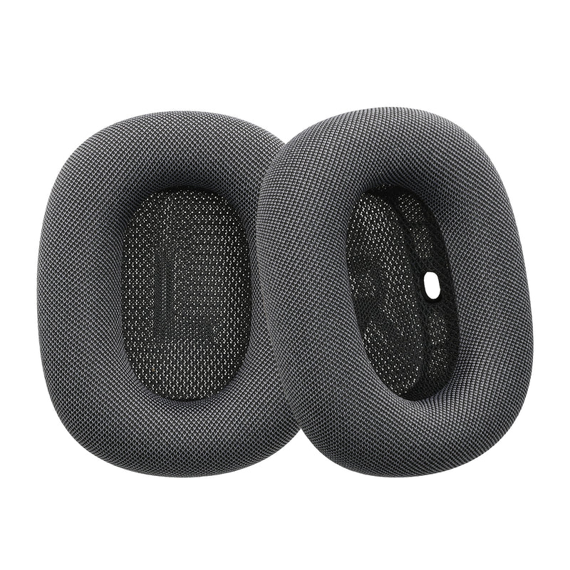 kwmobile 2x Ohrpolster für Apple AirPods Max / AirPods Max 2 Polster - Ersatz Kopfhörer Polster aus Mesh für Over Ear Headphones Dunkelgrau Dunkelgrau  