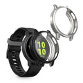 kwmobile 2x Silikon Hülle für Garmin vivoactive 5 / active 5 Schutzhülle - Fullbody Display Cover Set aus Silikon - Schwarz Silber Schwarz  [dsg02]