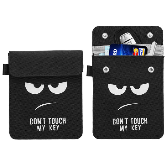 Fabric Car Key Pouch with RFID Blocker