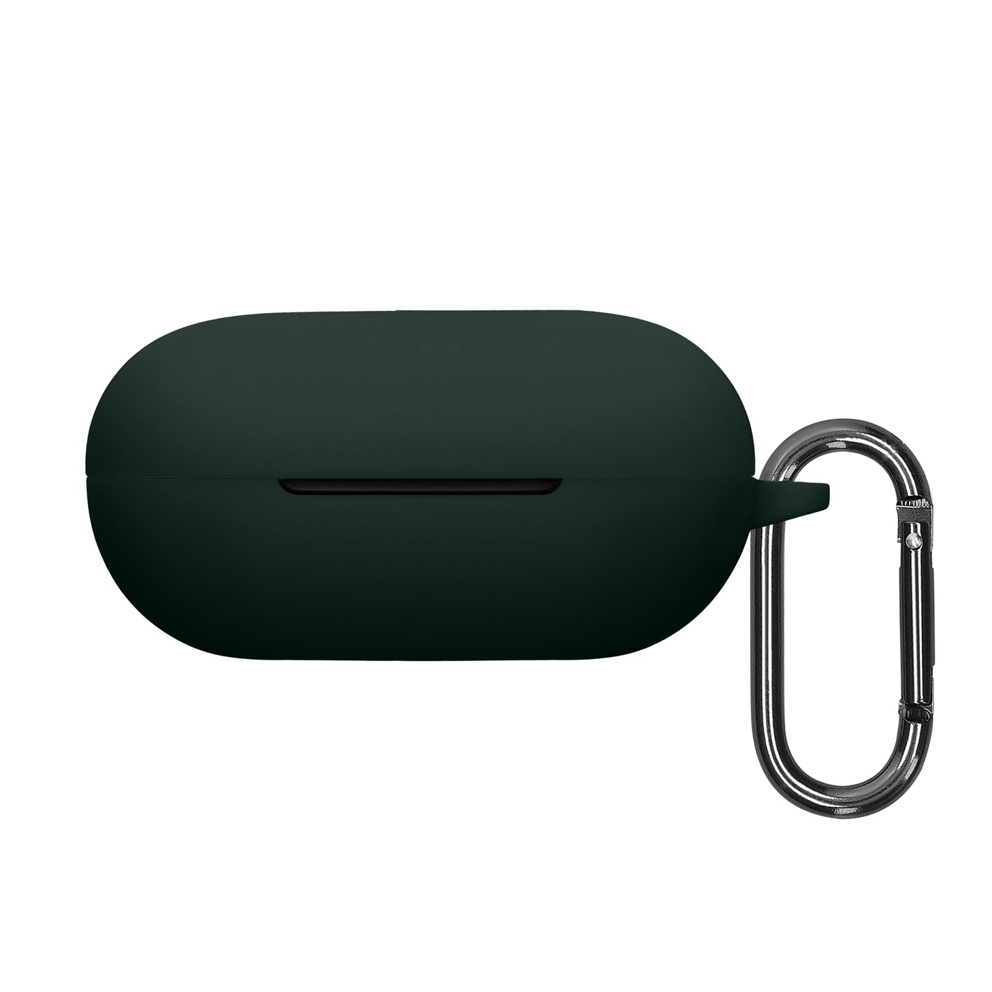 kwmobile Schutzhülle für Beats Powerbeats Pro 2 Hülle - TPU Silikon Case für Kopfhörer Ladecase - stoßfestes Cover mit Karabiner - Dunkelgrün Dunkelgrün  