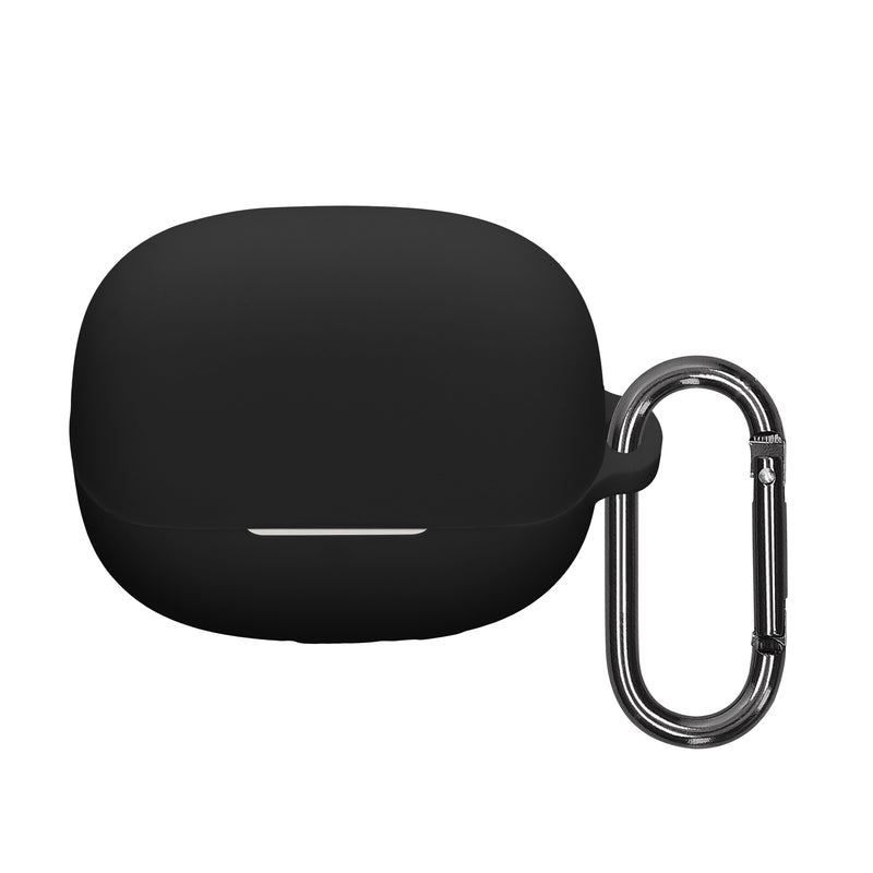 kwmobile Schutzhülle für Xiaomi Buds 5 Pro Hülle - TPU Silikon Case für Kopfhörer Ladecase - stoßfestes Cover mit Karabiner - Schwarz Schwarz  
