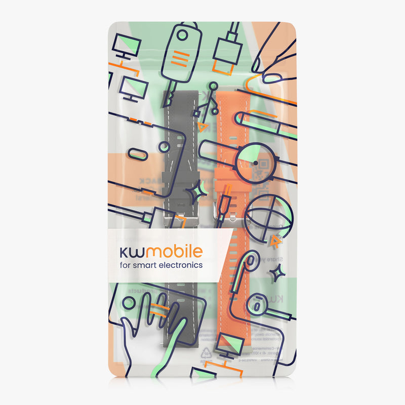 kwmobile Uhrenarmband für Xiaomi Watch S4 / S4 Sport / S3 / S2 / Watch S1 Active / Watch 5 Active Armband Fitnesstracker Band Set Ersatzarmband Smartwatch