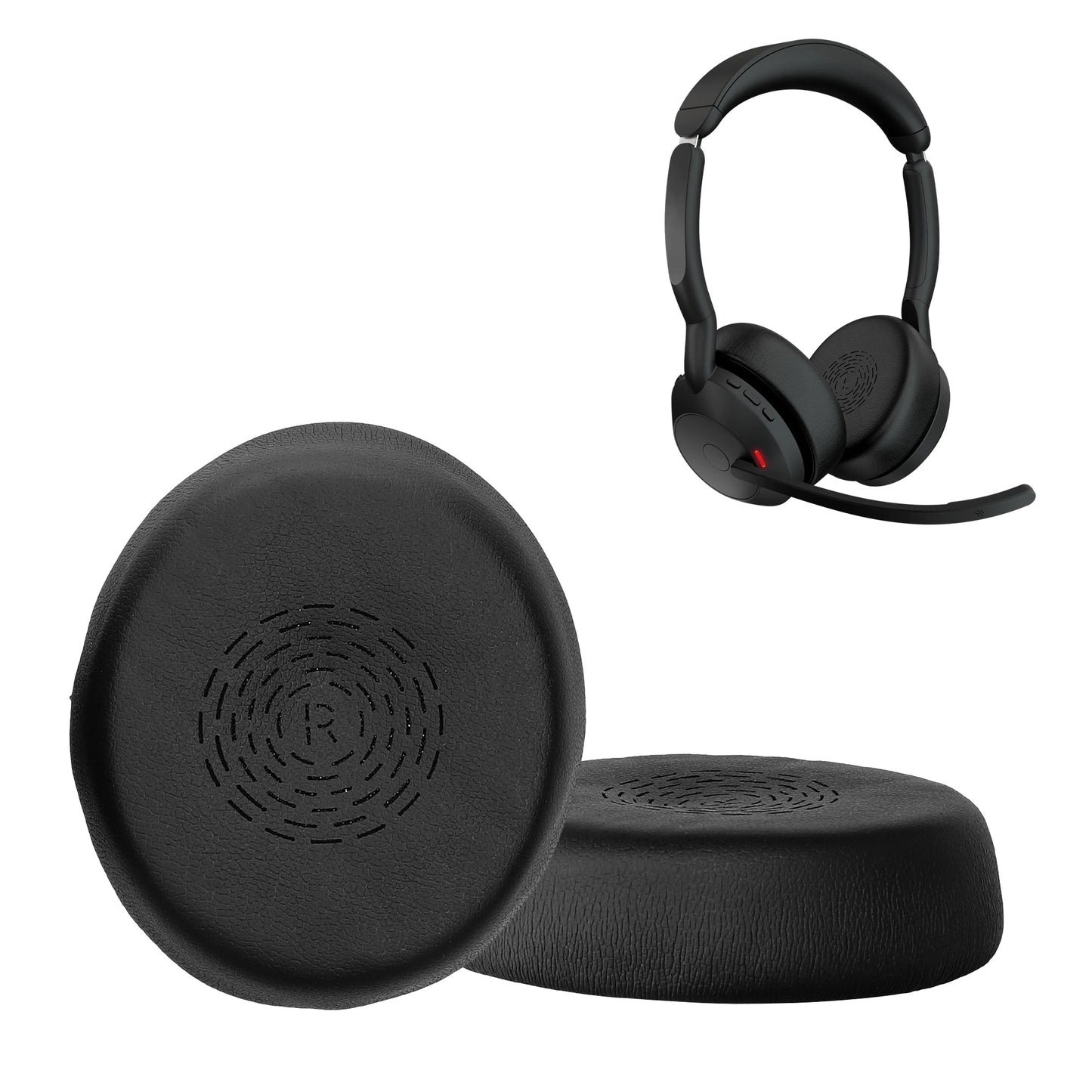 kwmobile Ohr Polster für Jabra Evolve 2 55 / Evlove 2 50 Ohrpolster - Ersatz Ohrpolster - Kopfhörer Ersatzteile - Kopfhörer Ersatzpolster für Over Ear Headphones