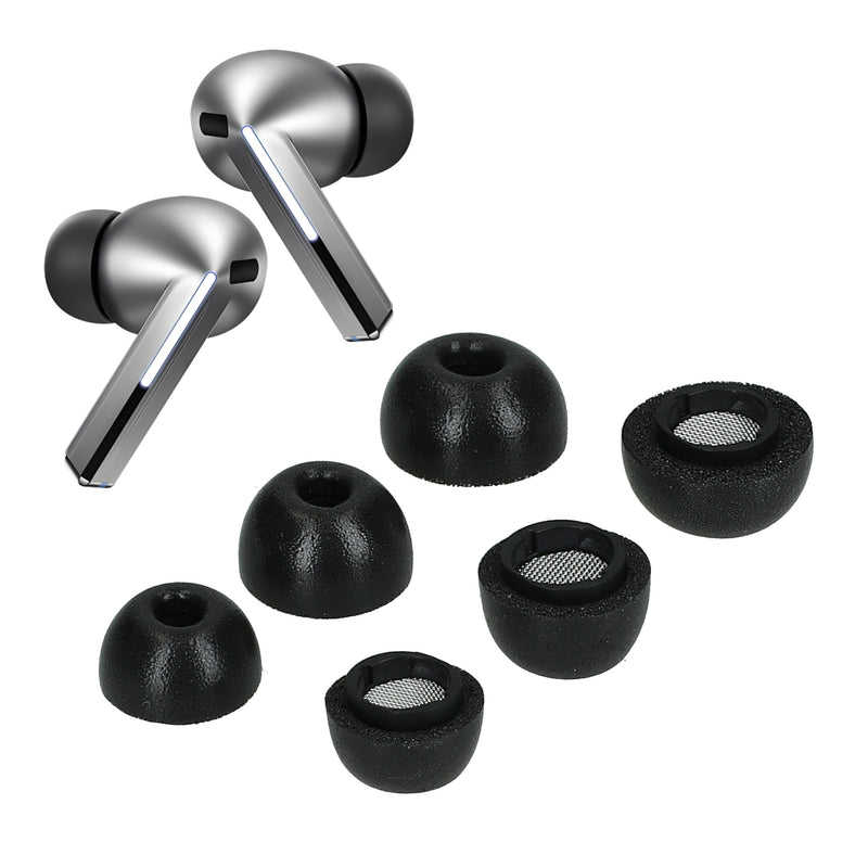 kwmobile 6x Aufsätze für Samsung Galaxy Buds 3 Pro / Galaxy Buds 4 Pro Ersatz Ohrstöpsel - 3 Größen - Ear Tips für In-Ear Kopfhörer - Zubehör Ersatzpolster in Schwarz Schwarz  