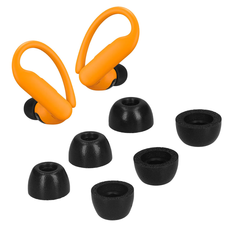 kwmobile 6x Aufsätze für Beats Powerbeats Pro 2 Ersatz Ohrstöpsel - 3 Größen - Ear Tips für In-Ear Kopfhörer - Zubehör Ersatzpolster in Schwarz Schwarz  