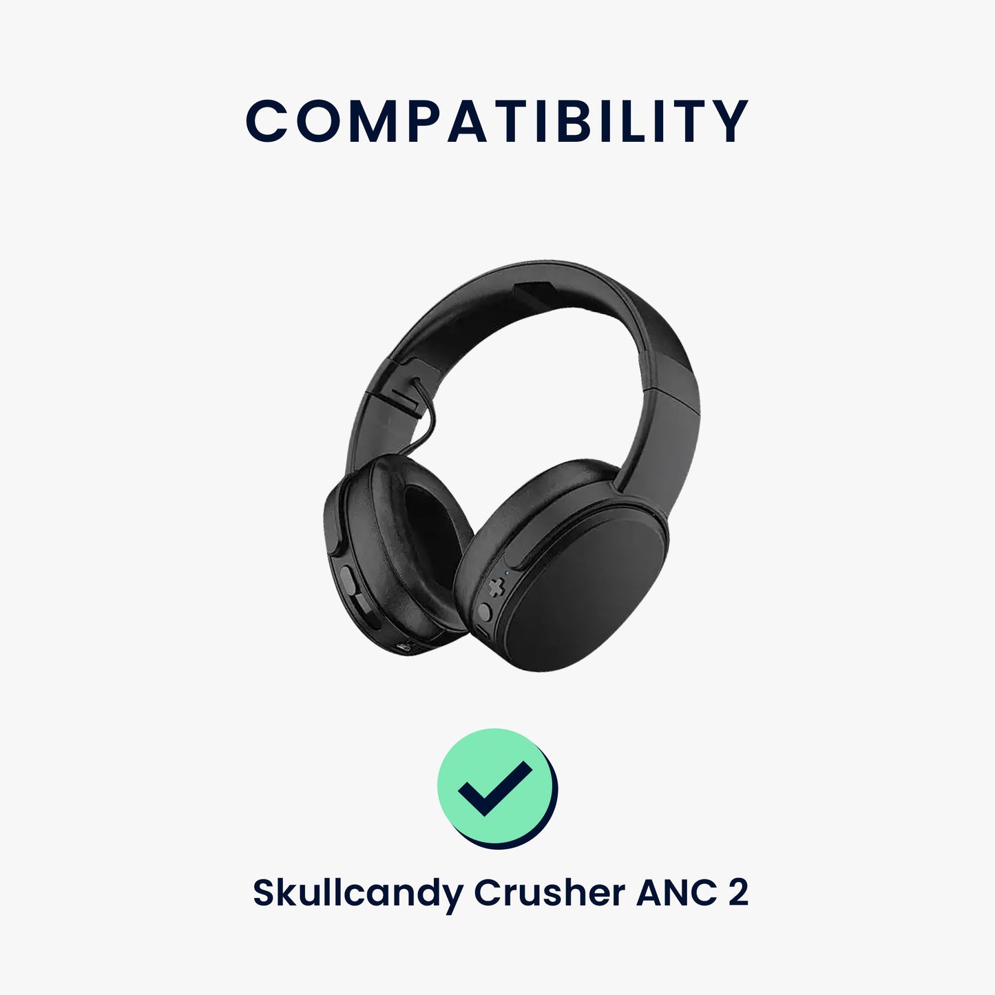 kwmobile Ohr Polster für Skullcandy Crusher ANC 2 Ohrpolster - Ersatz Ohrpolster - Kopfhörer Ersatzteile - Kopfhörer Ersatzpolster für Over Ear Headphones