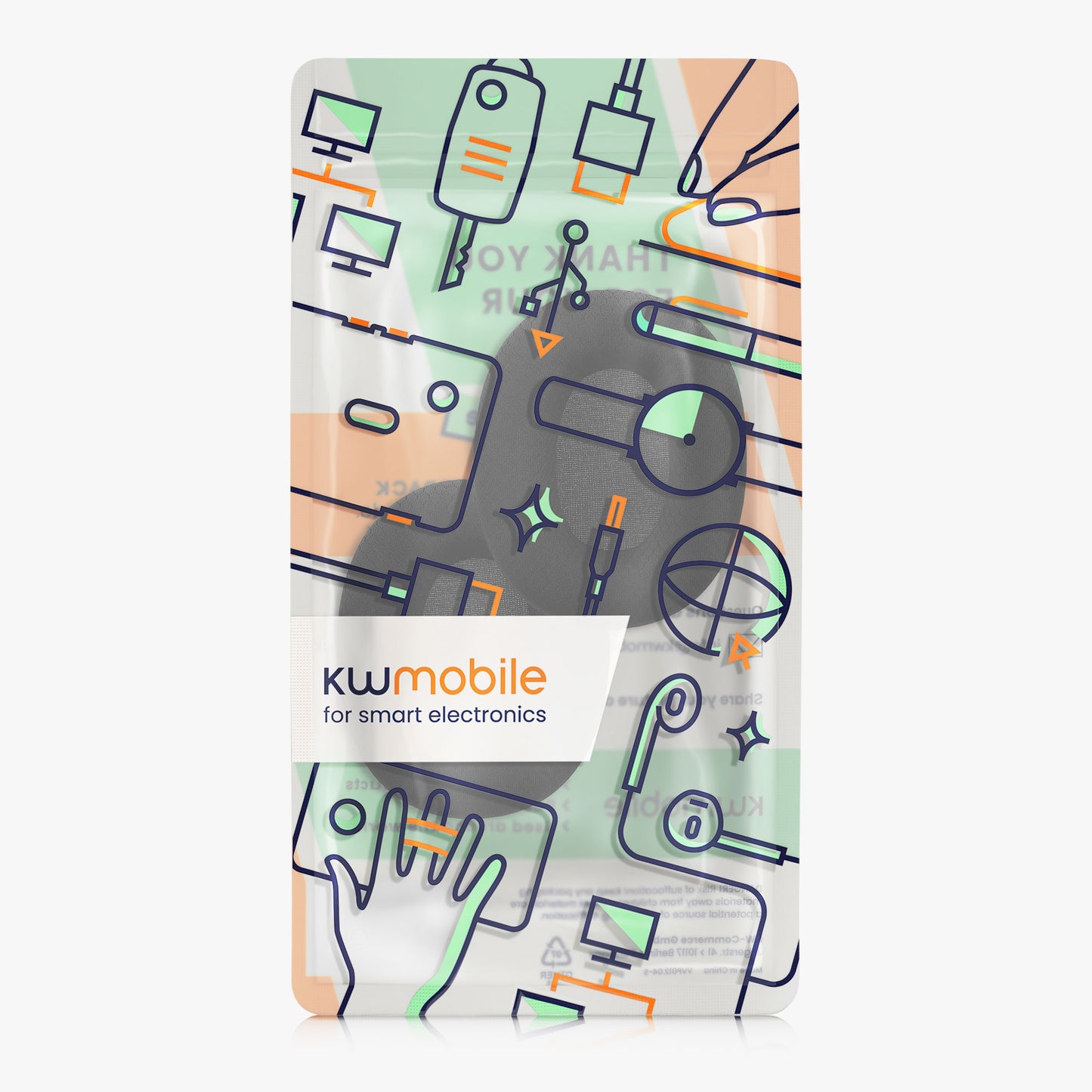 kwmobile Ohr Polster für Skullcandy Crusher ANC 2 Ohrpolster - Ersatz Ohrpolster - Kopfhörer Ersatzteile - Kopfhörer Ersatzpolster für Over Ear Headphones