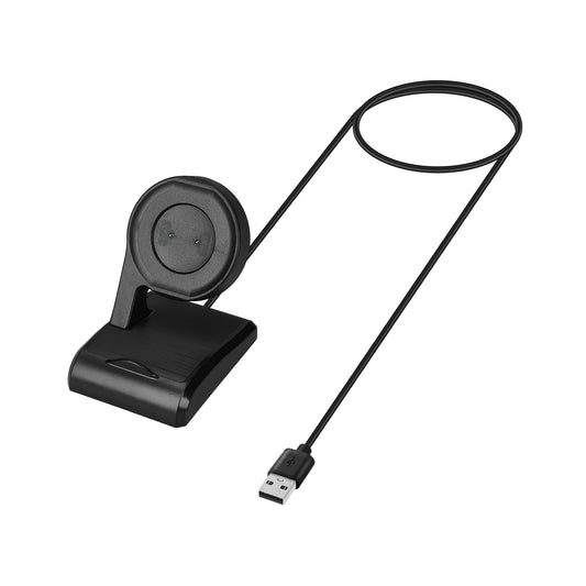kwmobile USB Ladegerät für Amazfit GTR 42mm / GTR 47mm / GTS / T-Rex Ladekabel - Ersatz Ladegerät für Smartwatch Fitness Tracker mit Standfunktion - Docking Station mit USB Anschluss Schwarz  