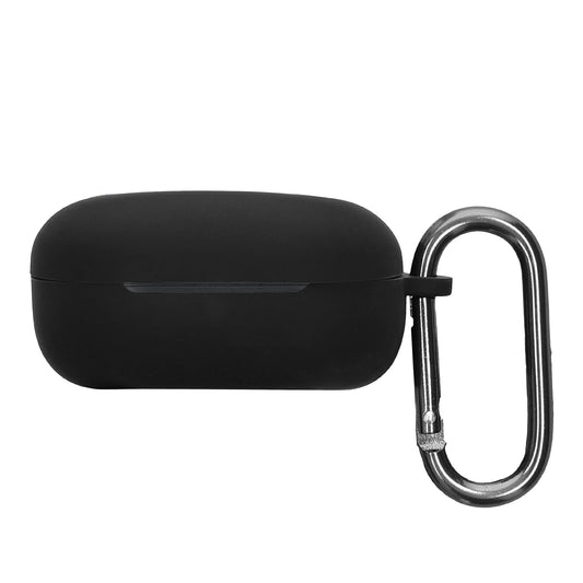 kwmobile Schutzhülle für Denon AH-C500W Hülle - TPU Silikon Case für Kopfhörer Ladecase - stoßfestes Cover mit Karabiner - Schwarz Schwarz  