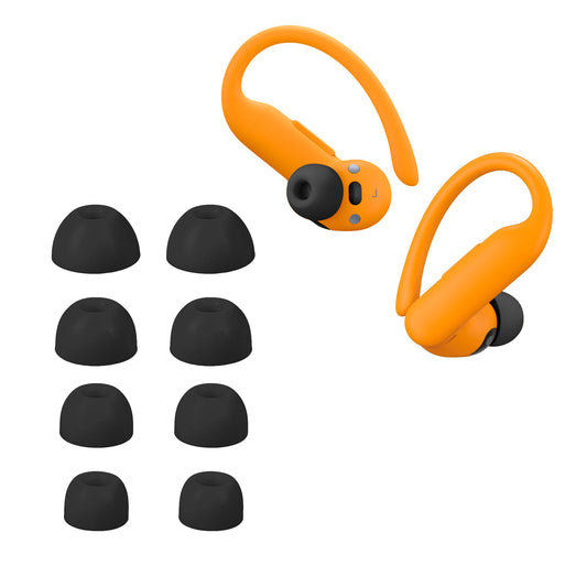 kwmobile 8x Silikonaufsätze für Beats Powerbeats Pro 2 - Ersatz Ohrstöpsel in 4 Größen - Ear Tips für In-Ear Kopfhörer - Zubehör Ersatzpolster in Schwarz Schwarz  