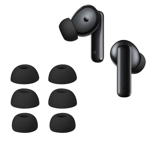 kwmobile 6x Silikonaufsätze für Huawei Freebuds 6i - Ersatz Ohrstöpsel in 3 Größen - Ear Tips für In-Ear Kopfhörer - Zubehör Ersatzpolster in Schwarz Schwarz  