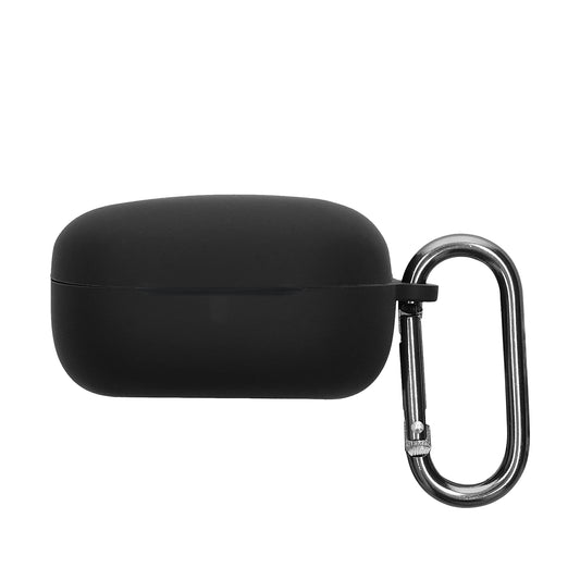 kwmobile Schutzhülle für Denon AH-C840NC Hülle - TPU Silikon Case für Kopfhörer Ladecase - stoßfestes Cover mit Karabiner - Schwarz Schwarz  