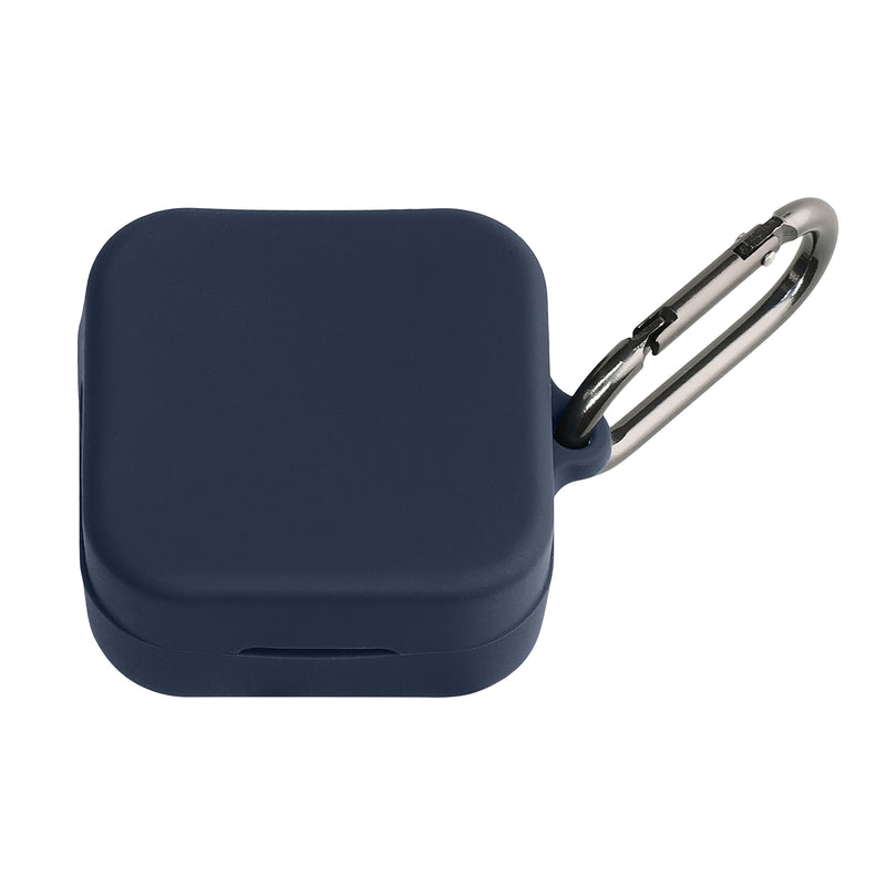 kwmobile Schutzhülle für CMF Nothing Buds 2 Plus Hülle - TPU Silikon Case für Kopfhörer Ladecase - stoßfestes Cover mit Karabiner - Dunkelblau Dunkelblau  