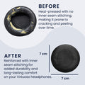 kwmobile Ohr Polster für Logitech Zone 900 / Zone Wireless Plus Ohrpolster Ersatz Ohrpolster Kopfhörer Ersatzteile Kopfhörer Ersatzpolster für Over Ear Headphones