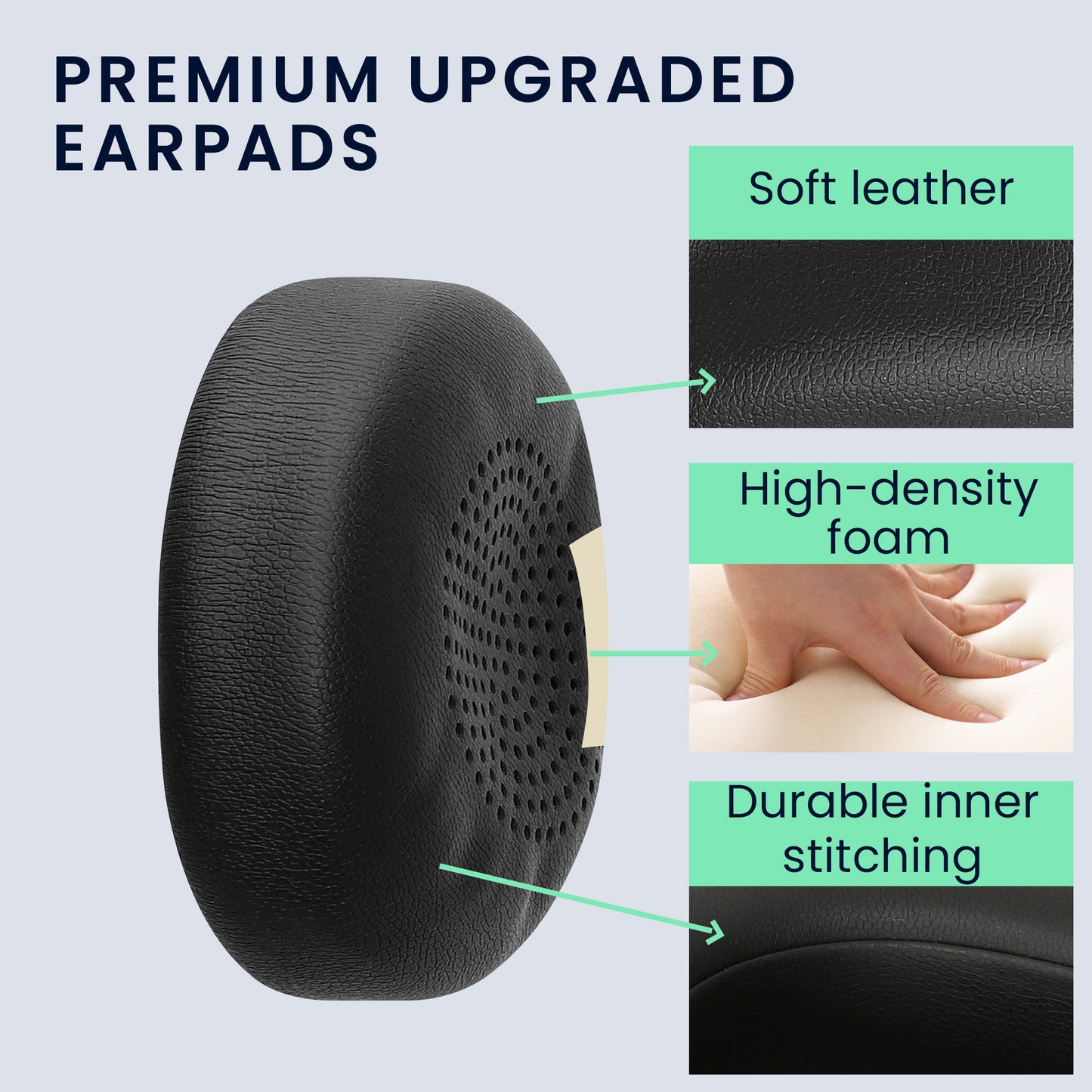 kwmobile Ohr Polster für Logitech Zone 900 / Zone Wireless Plus Ohrpolster Ersatz Ohrpolster Kopfhörer Ersatzteile Kopfhörer Ersatzpolster für Over Ear Headphones