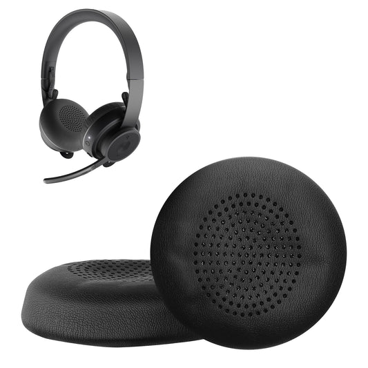 kwmobile 2x Ohr Polster für Logitech Zone 900 / Zone Wireless Plus Ohrpolster - Ersatz Ohrpolster - Kopfhörer Ersatzteile - Kopfhörer Ersatzpolster für Over Ear Headphones Schwarz  