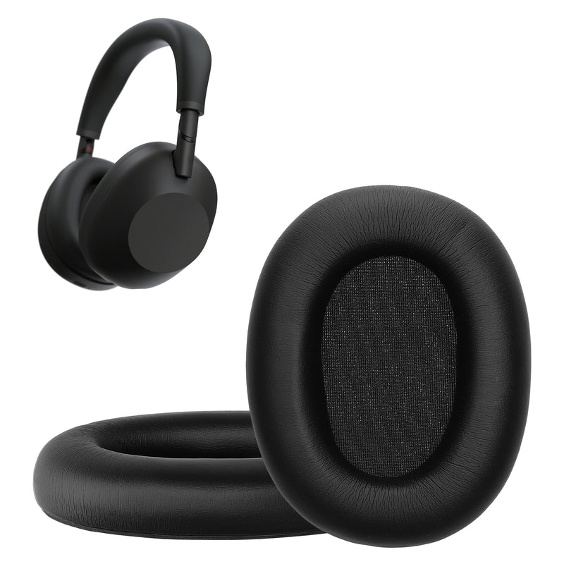 kwmobile 2x Ohr Polster für Sony WH-1000XM6 Ohrpolster - Ersatz Ohrpolster - Kopfhörer Ersatzteile - Kopfhörer Ersatzpolster für Over Ear Headphones Schwarz  