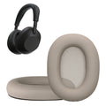 kwmobile 2x Ohr Polster für Sony WH-1000XM6 Ohrpolster - Ersatz Ohrpolster - Kopfhörer Ersatzteile - Kopfhörer Ersatzpolster für Over Ear Headphones Grau  