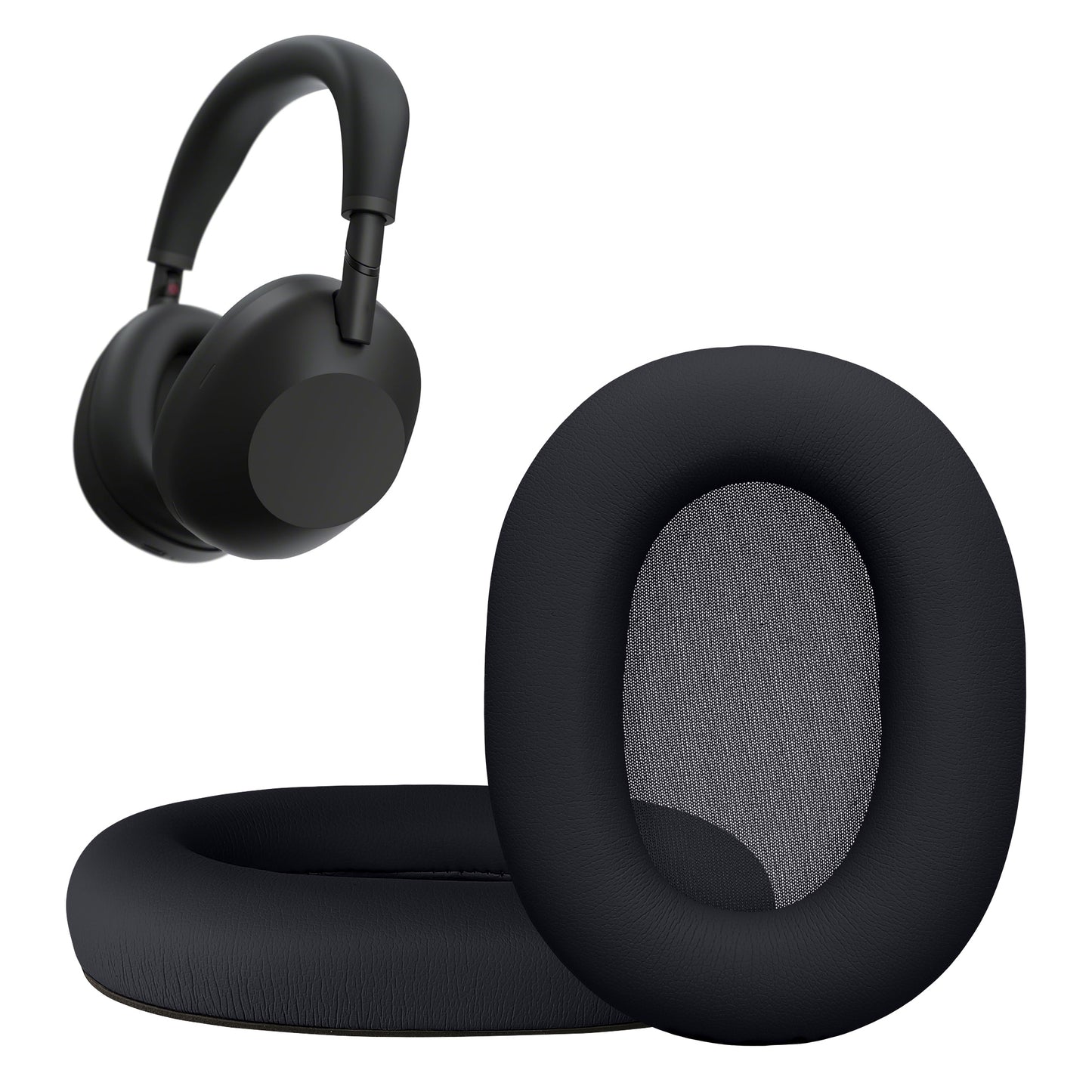 kwmobile 2x Ohr Polster für Sony WH-1000XM6 Ohrpolster - Ersatz Ohrpolster - Kopfhörer Ersatzteile - Kopfhörer Ersatzpolster für Over Ear Headphones Dunkelblau  