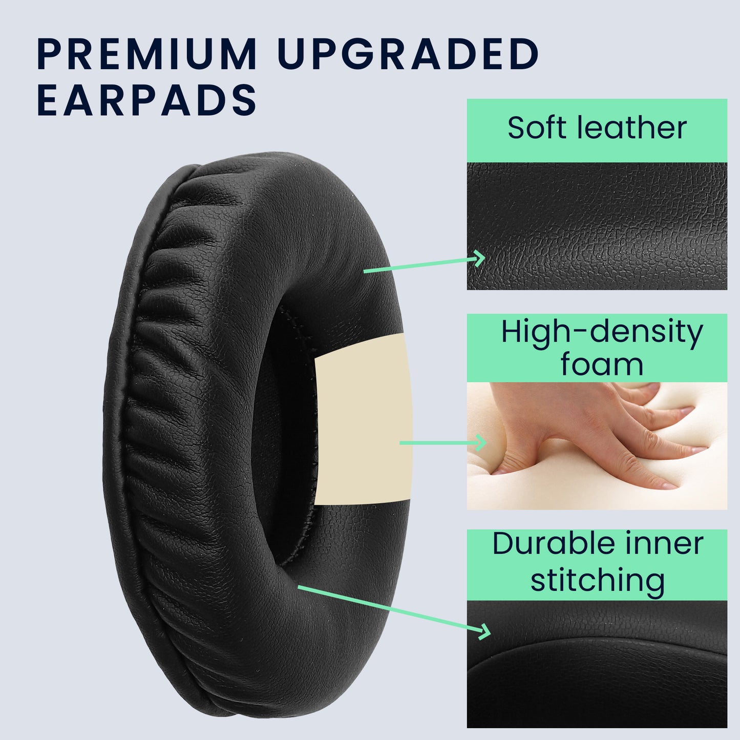 kwmobile Ohr Polster für Pioneer DJ HDJ-CUE1 Ohrpolster Ersatz Ohrpolster Kopfhörer Ersatzteile Kopfhörer Ersatzpolster Over Ear Headphones