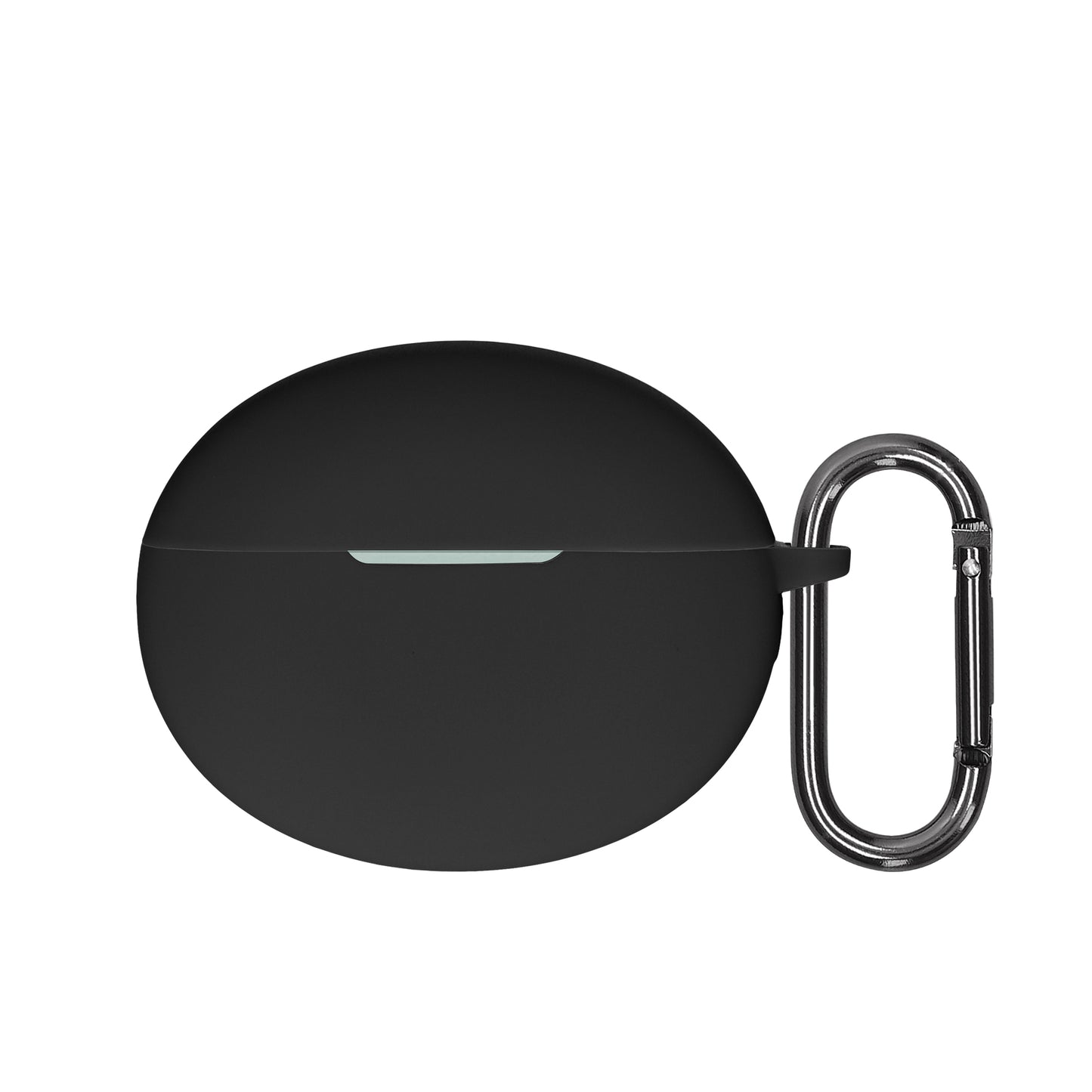 kwmobile Schutzhülle für OnePlus Buds 4 Hülle - TPU Silikon Case für Kopfhörer Ladecase - stoßfestes Cover mit Karabiner - Schwarz Schwarz  