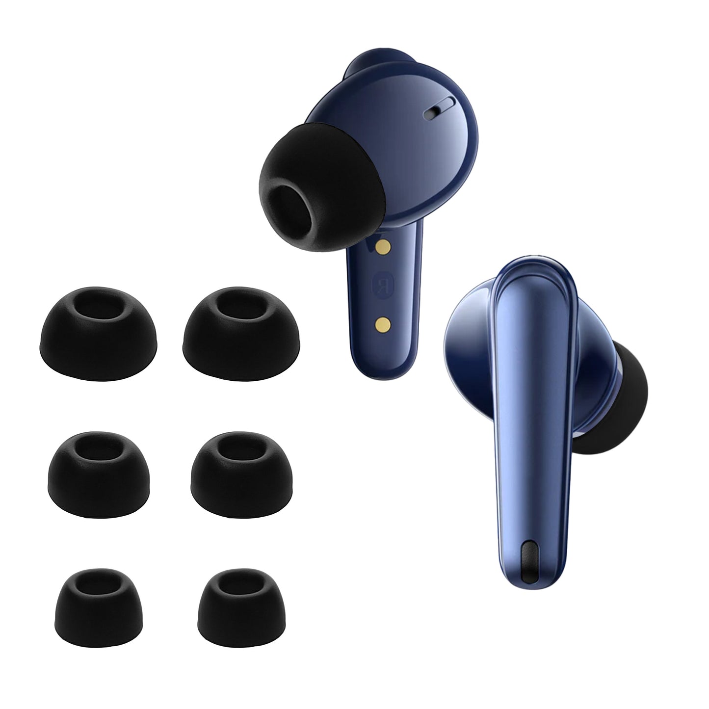 kwmobile 6x Silikonaufsätze für Anker Soundcore Liberty 4 NC - Ersatz Ohrstöpsel in 3 Größen - Ear Tips für In-Ear Kopfhörer - Zubehör Ersatzpolster in Schwarz Schwarz  
