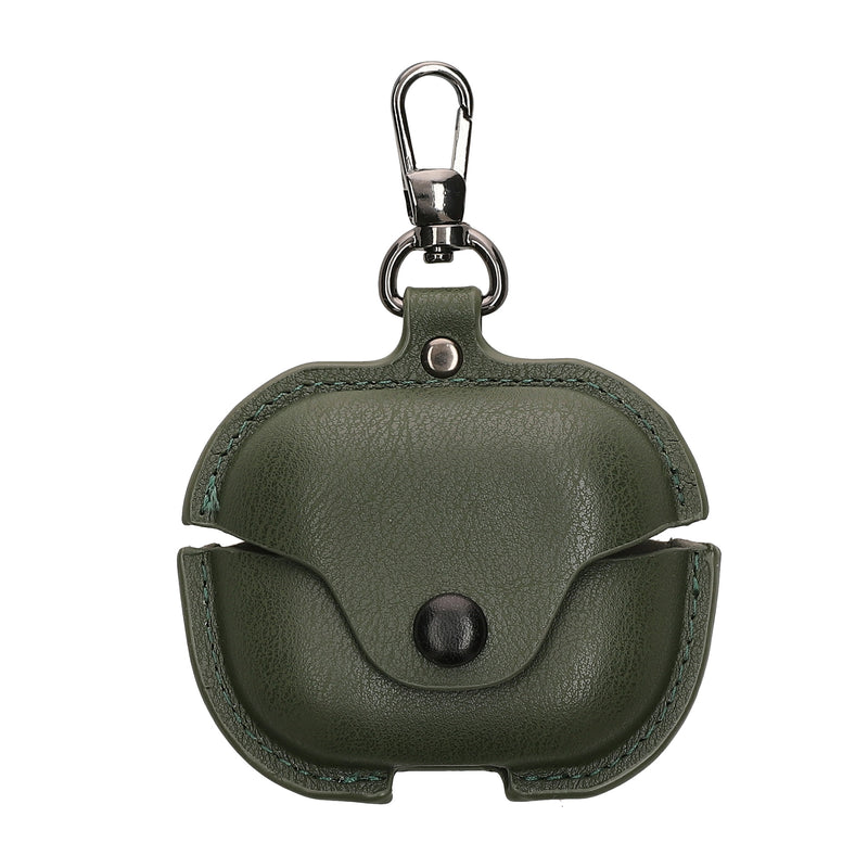 kwmobile Kunstleder Hülle kompatibel mit Samsung Galaxy Buds 3 / Galaxy Buds 3 Pro - Schutzhülle Etui Case Cover in Dunkelgrün Dunkelgrün  