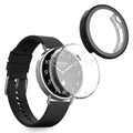 kwmobile 2x Silikon Hülle für Xiaomi Watch S4 41mm Schutzhülle - Fullbody Display Cover Set aus Silikon - Transparent Schwarz Transparent  [dsg01]