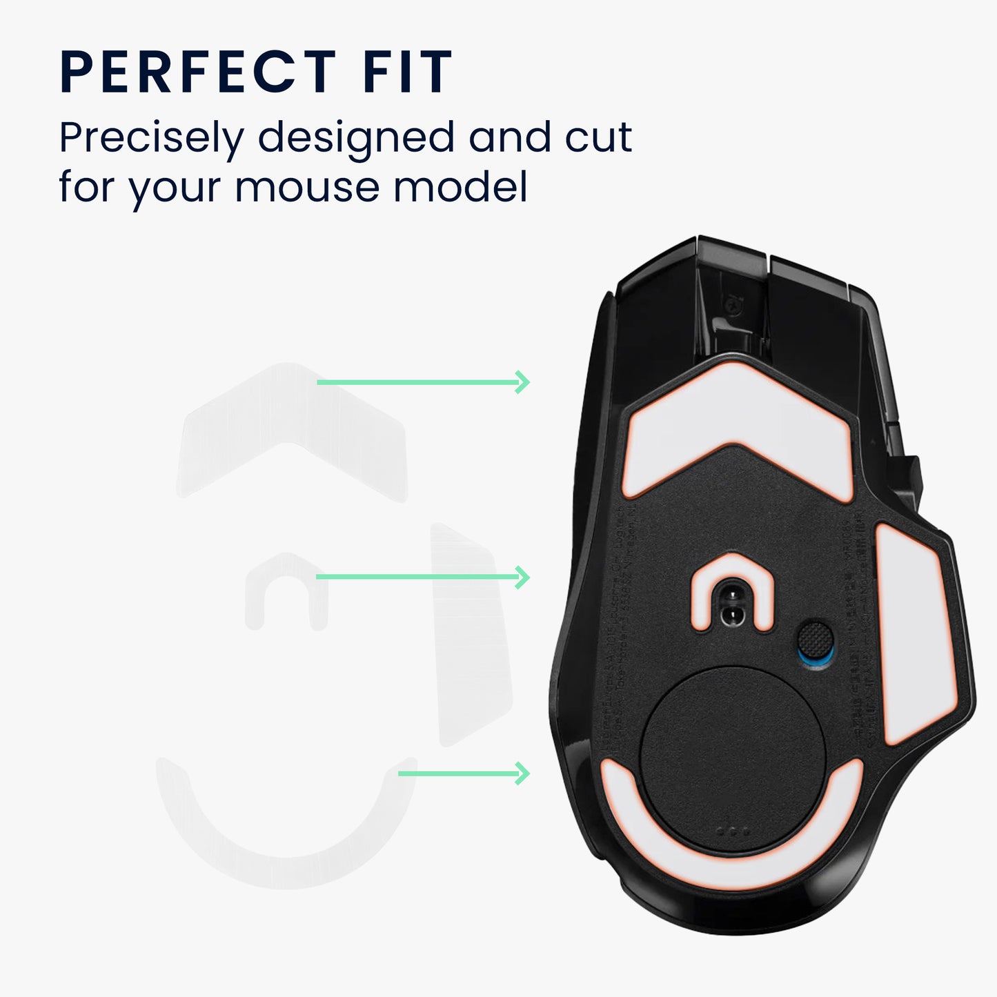 kwmobile Mouse Feet Sticker kompatibel mit Logitech G502 X Plus Ersatz Glider - Mausfüße passgenau - Maus Glides