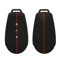Silicone Car Key Cover for Nissan 3-Button 2025 N7 N7Pro N7max Black and Red Honeycomb