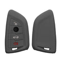 kwmobile Schlüsselhülle für BMW 3-Tasten Smart Key Autoschlüssel Hülle - Autoschlüssel Schlüssel Hülle aus Silikon - Schlüsselschutz Gehäuse in Dunkelgrau Dunkelgrau  