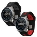 kwmobile 2x Uhrenarmband für 22mm Amazfit Bip 6 / Bip 5 Unity / Bip 5 / GTS 3 / Balance 2 / Helio Strap Armband - Fitnesstracker Band Set aus TPU Silikon - Ersatzarmband Smartwatch - Schwarz Grau Schwarz Rot Schwarz  [dsg01]