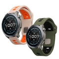 kwmobile 2x Uhrenarmband für 22mm Amazfit Bip 6 / Bip 5 Unity / Bip 5 / GTS 3 / Balance 2 / Helio Strap Armband - Fitnesstracker Band Set aus TPU Silikon - Ersatzarmband Smartwatch - Dunkelgrün Schwarz Weiß Orange Dunkelgrün  [dsg02]
