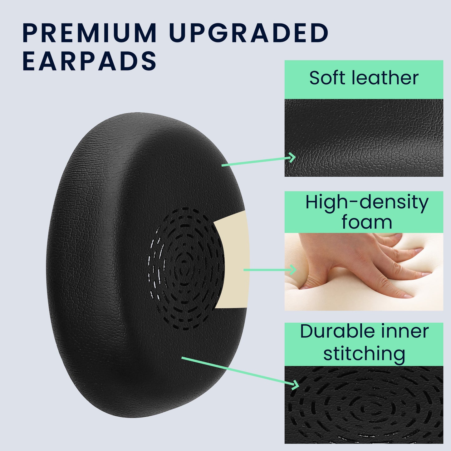 kwmobile Ohr Polster für Jabra Evolve 10 Ohrpolster - Ersatz Ohrpolster - Kopfhörer Ersatzteile - Kopfhörer Ersatzpolster für Over Ear Headphones