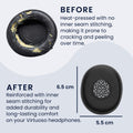 kwmobile Ohr Polster für Jabra Evolve 10 Ohrpolster - Ersatz Ohrpolster - Kopfhörer Ersatzteile - Kopfhörer Ersatzpolster für Over Ear Headphones