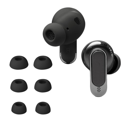 kwmobile 6x Silikonaufsätze für JBL Tour Pro 3 - Ersatz Ohrstöpsel in 3 Größen - Ear Tips für In-Ear Kopfhörer - Zubehör Ersatzpolster in Schwarz Schwarz  