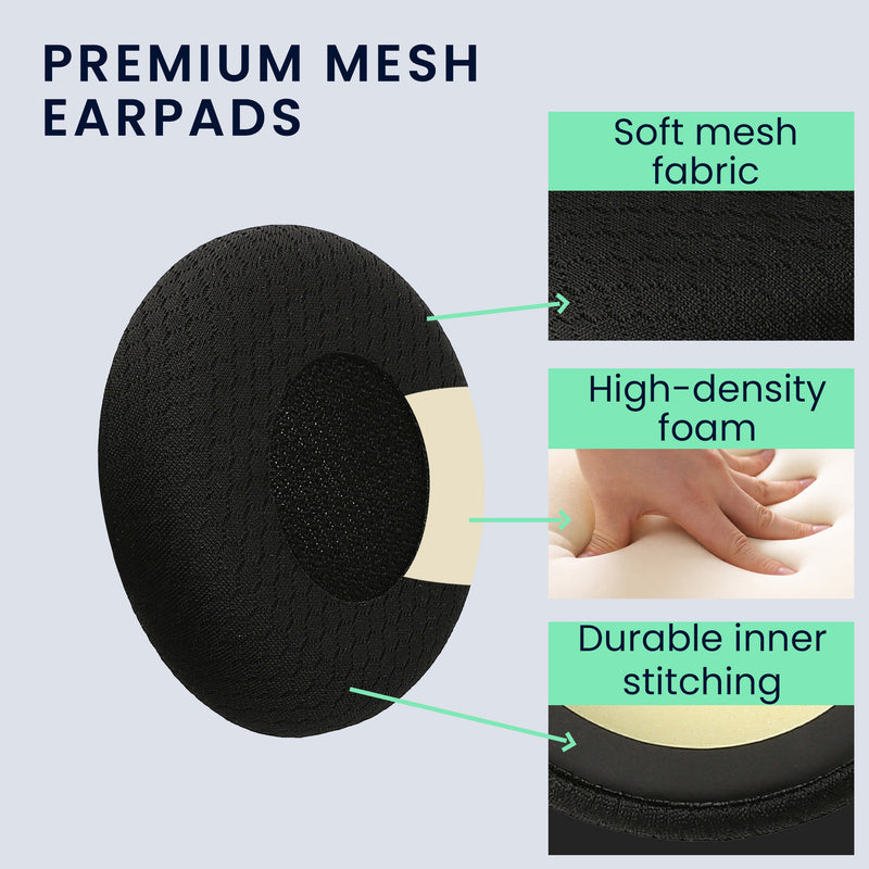 kwmobile Ear Pads for Jabra Evolve 20 / 20se / 30 / 30II / 40 / 65 Ear Cushions Replacement Headphone Spare Parts Headphone Replacement Pads for Over Ear Headphones