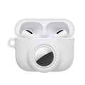 kwmobile 2-in1 Schutzhülle für Apple Airpods Pro 3 Hülle - Kopfhörer Silicon Case kompatibel mit AirTag - stoßfestes Cover mit Karabiner - Weiß Weiß  