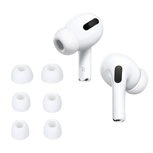 kwmobile 6x Silikonaufsätze für Apple Airpods Pro 3 - Ersatz Ohrstöpsel in 3 Größen - Ear Tips für In-Ear Kopfhörer - Zubehör Ersatzpolster in Weiß Weiß  