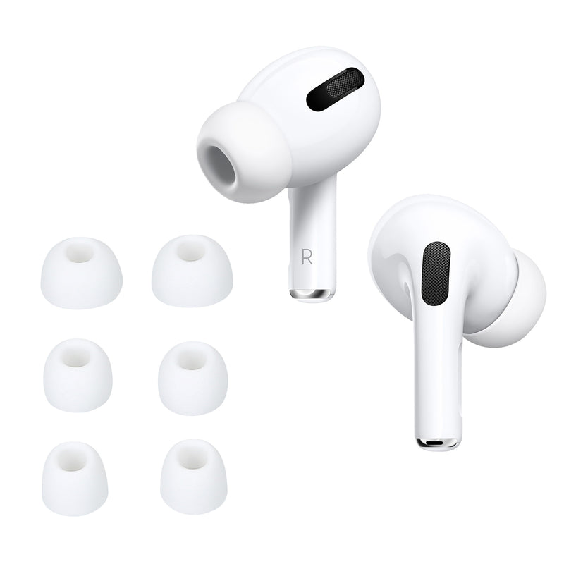 kwmobile 6x Silikonaufsätze für Apple Airpods Pro 3 - Ersatz Ohrstöpsel in 3 Größen - Ear Tips für In-Ear Kopfhörer - Zubehör Ersatzpolster in Weiß Weiß  