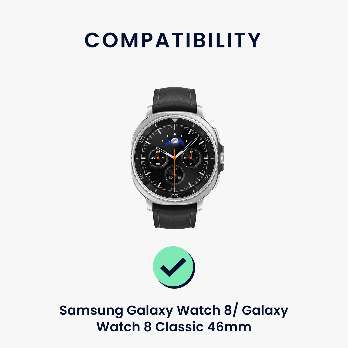 kwmobile Ersatz Armband kompatibel mit Samsung Galaxy Watch 8 Galaxy / Galaxy Watch 8 Classic 46mm - Smartwatch Scrunchie Haargummi Design - Innenmaße 14 - 19 cm