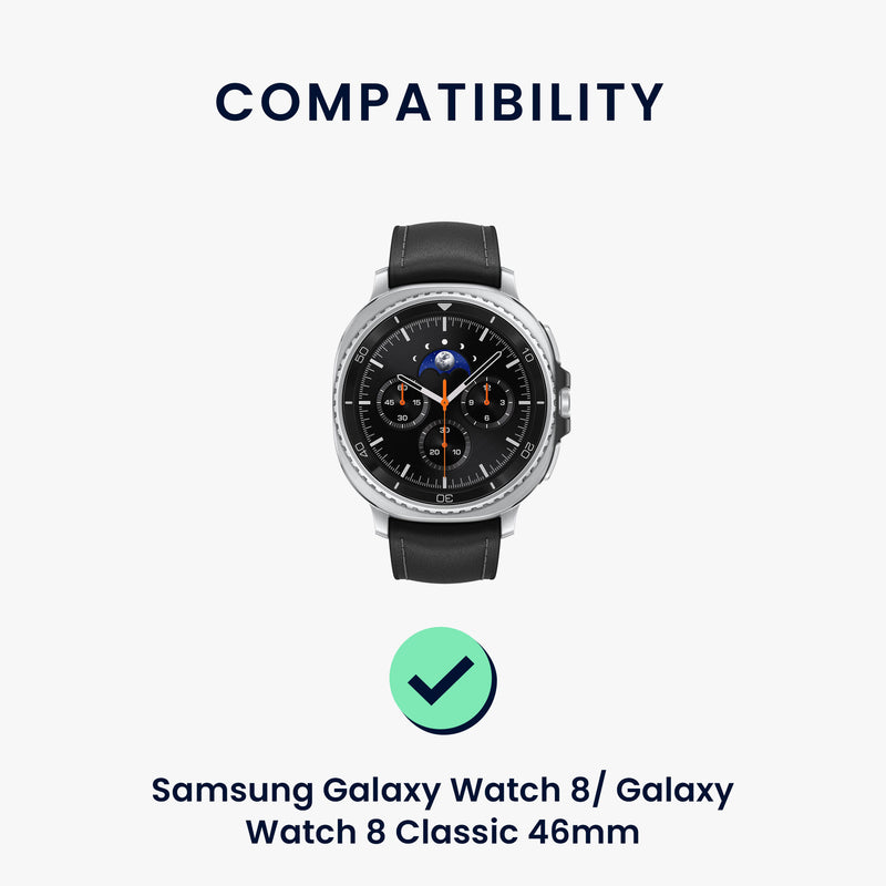 kwmobile Ersatz Armband kompatibel mit Samsung Galaxy Watch 8 Galaxy / Galaxy Watch 8 Classic 46mm - Smartwatch Scrunchie Haargummi Design - Innenmaße 14 - 19 cm