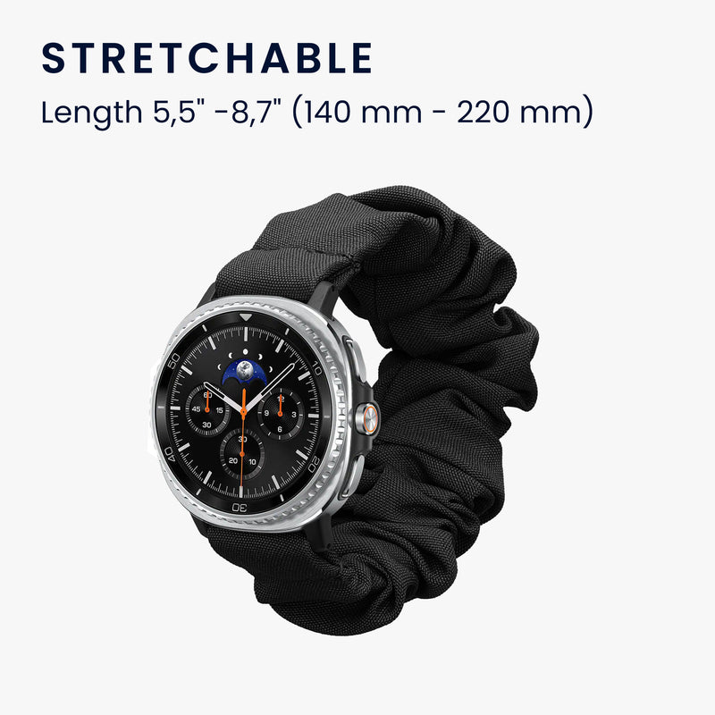 kwmobile Ersatz Armband kompatibel mit Samsung Galaxy Watch 8 Galaxy / Galaxy Watch 8 Classic 46mm - Smartwatch Scrunchie Haargummi Design - Innenmaße 14 - 19 cm